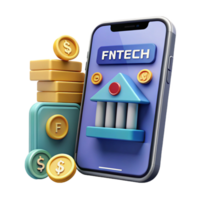 magnificent playful futuristic Financial technology Fintech app interface, mobile banking, with Transparent Background museum quality png