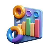 nostalgic beautiful Data analytics chart, business intelligence, with Transparent Background flawless png