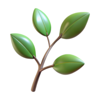 harmonioso impressionante profissional render ultra-detalhado isolado Cortar fora do uma solteiro ramo com brotamento folhas, com transparente fundo detalhado png