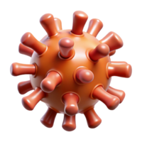 harmonious gorgeous A stylized virus particle with spiky protrusions with Transparent Background professional png