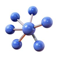 pristine timeless A stylized molecule with connected atoms with Transparent Background png