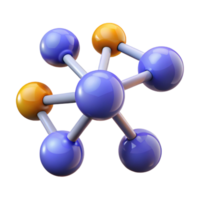 striking notable A stylized molecule with connected atoms with Transparent Background png