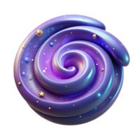 striking classic A stylized galaxy with swirling stars and nebulae with Transparent Background sharp png