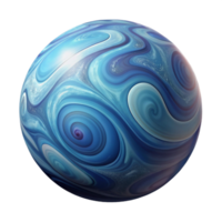 melancholic dramatic A stylized planet with swirling atmospheric patterns with Transparent Background flawless png