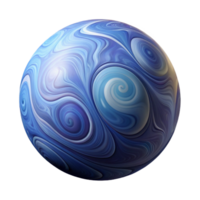 immaculate exceptional A stylized planet with swirling atmospheric patterns with Transparent Background png