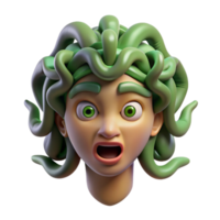 dazzling remarkable Gorgon Head with Transparent Background png
