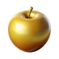 immaculate traditional Hyper-specific, professional render, isolated cutout of a single Golden Apple of Hesperides, radiating light with Transparent Background expertly shot png