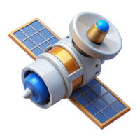 energetic pristine Space technology satellite, space exploration, with Transparent Background handcrafted png