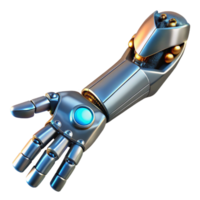 vibrant sought-after Cybernetic arm, metallic plating, glowing circuitry with Transparent Background png