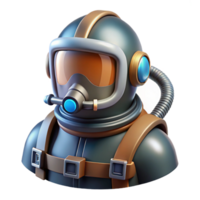 sumptuous sought-after Advanced spacesuit helmet, reflective visor, oxygen tanks with Transparent Background png