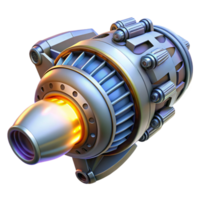 peaceful enchanting Spaceship engine, glowing thruster, intricate details with Transparent Background impeccable png