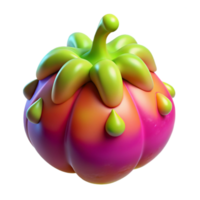 immaculate classic Alien fruit, vibrant colors, unusual shape with Transparent Background ultra HD png