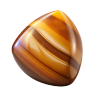 impressive reflective creative Hyper-specific, photorealistic, isolated cutout of a single, polished tiger's eye gemstone with Transparent Background top-tier png
