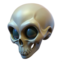 energetic serene Alien skull, bone structure, unusual features with Transparent Background premium png