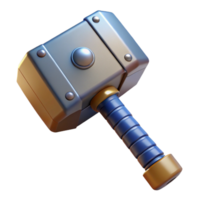 inspired renaissance Thor's Hammer, Mjolnir, with Transparent Background high resolution png