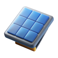 intense dramatic Concept art style, isolated cutout of a single, energy-efficient, transparent solar panel tile with Transparent Background exclusive png