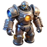 dynamic glorious Advanced power armor, heavy plating, glowing energy source with Transparent Background high resolution png