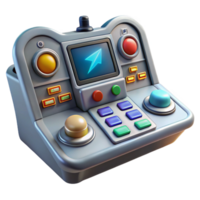 hypnotic rare Spaceship control panel with buttons, levers, and displays with Transparent Background png