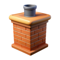 immaculate classic Hyper-specific professional render of a single, Georgian style, brick chimney pot Isolated cutout with Transparent Background professional png