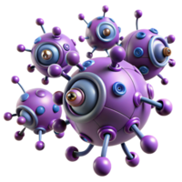 exquisite surreal Nanobot swarm, microscopic robots, swirling motion with Transparent Background 4K png