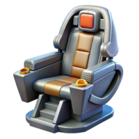 glorious retro Spaceship cockpit chair with controls and restraints with Transparent Background gallery standard png