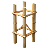immaculate mysterious coastal Professional render, hyper-specific, isolated cutout of a single, bamboo scaffolding pole with Transparent Background fine detail png