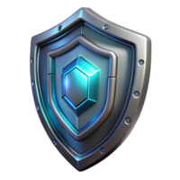 memorable baroque Futuristic shield, energy field, metallic plating with Transparent Background genuine png
