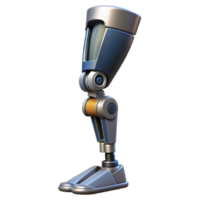 fascinating renaissance Cybernetic prosthetic leg with articulated joints and hydraulics with Transparent Background flawless png