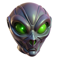 dynamic exquisite Alien mask with intricate carvings and glowing eyes with Transparent Background elite png