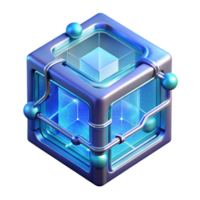 mesmerizing calm futuristic Data storage crystal with glowing internal structure and data streams with Transparent Background impeccable png