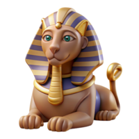 splendid calm nordic Sphinx, riddle-posing creature, with Transparent Background authentic png