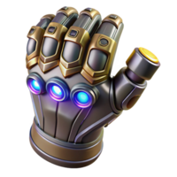inspired rustic Power armor gauntlet with glowing energy conduits and articulated fingers with Transparent Background masterfully captured png