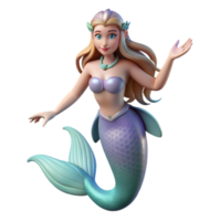 memorable abstract Siren, alluring sea nymph, with Transparent Background museum quality png