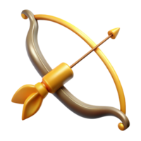 immaculate inspired Bow and Arrow of Artemis, Goddess of the Hunt, with Transparent Background png