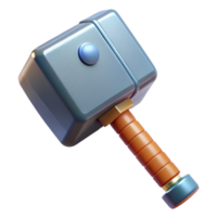 whimsical magnificent Mjolnir, Thor's hammer, with Transparent Background exclusive png