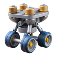 fascinating intense vintage Spaceship landing gear with hydraulics and locking mechanism with Transparent Background original png