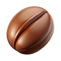 hypnotic bold rustic Professional render, photorealistic, ultra-detailed depiction of a single, raw coffee bean showing its characteristic groove Isolated cutout with Transparent Background elite png