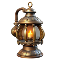 immaculate mysterious geometric Steampunk lamp with intricate filigree and a flickering gaslight with Transparent Background exclusive png