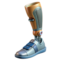 impressive gothic Ultra-detailed, photorealistic isolated cutout of a single, advanced cybernetic leg prosthesis with realistic skin texture with Transparent Background masterfully captured png