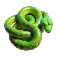 memorable mid-century A slithering green tree python, with Transparent Background original png