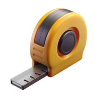 standout geometric Tape measure extended with Transparent Background artisan png