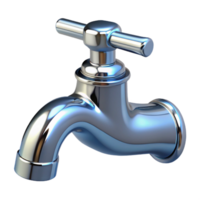 serene minimalist Faucet chrome with Transparent Background sharp png