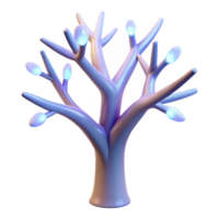 melancholic beautiful A stylized, abstract tree with branches made of light with Transparent Background sharp png