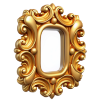 nostalgic beautiful Ultra-detailed, hyper-specific concept art style render of an Art Nouveau picture frame, gilded wood, ornate carving, isolated cutout with Transparent Background perfect clarity png