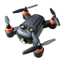 immaculate abstract Hyper-specific, professional render of a miniature, black drone with four propellers with Transparent Background sharp png
