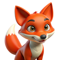 immaculate memorable A sly red fox, cunning expression, pointed ears with Transparent Background png