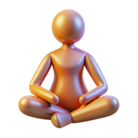 impressive harmonious bohemian A stylized, abstract human figure in a meditative pose with Transparent Background sharp png