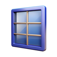 gorgeous standout Photorealistic, hyper-specific isolated cutout of a single, modern, double-paned glass window pane with Transparent Background png