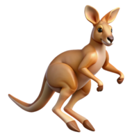 distinguished urban A jumping kangaroo, powerful legs, joey in pouch with Transparent Background gallery standard png