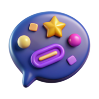 rare futuristic A stylized speech bubble with abstract symbols inside with Transparent Background expertly shot png